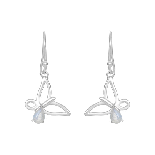 Sterling Silver Earrings Moonstone  IGE-426