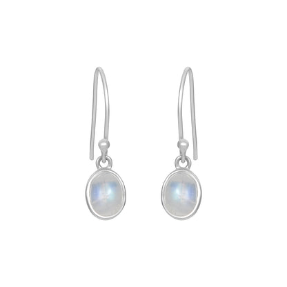 Sterling Silver Earrings Moonstone  IGE-1242