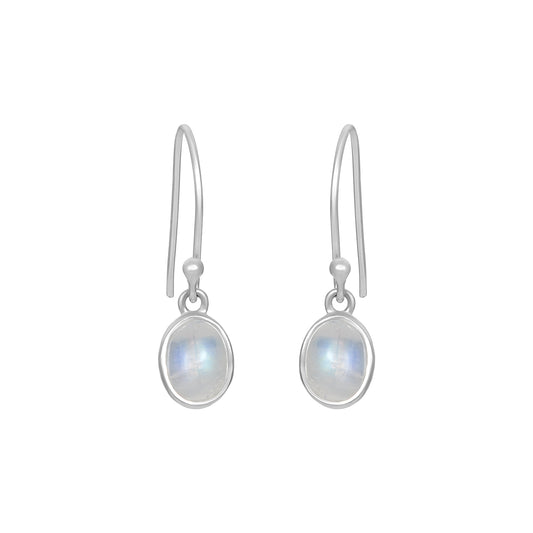Sterling Silver Earrings Moonstone  IGE-1242