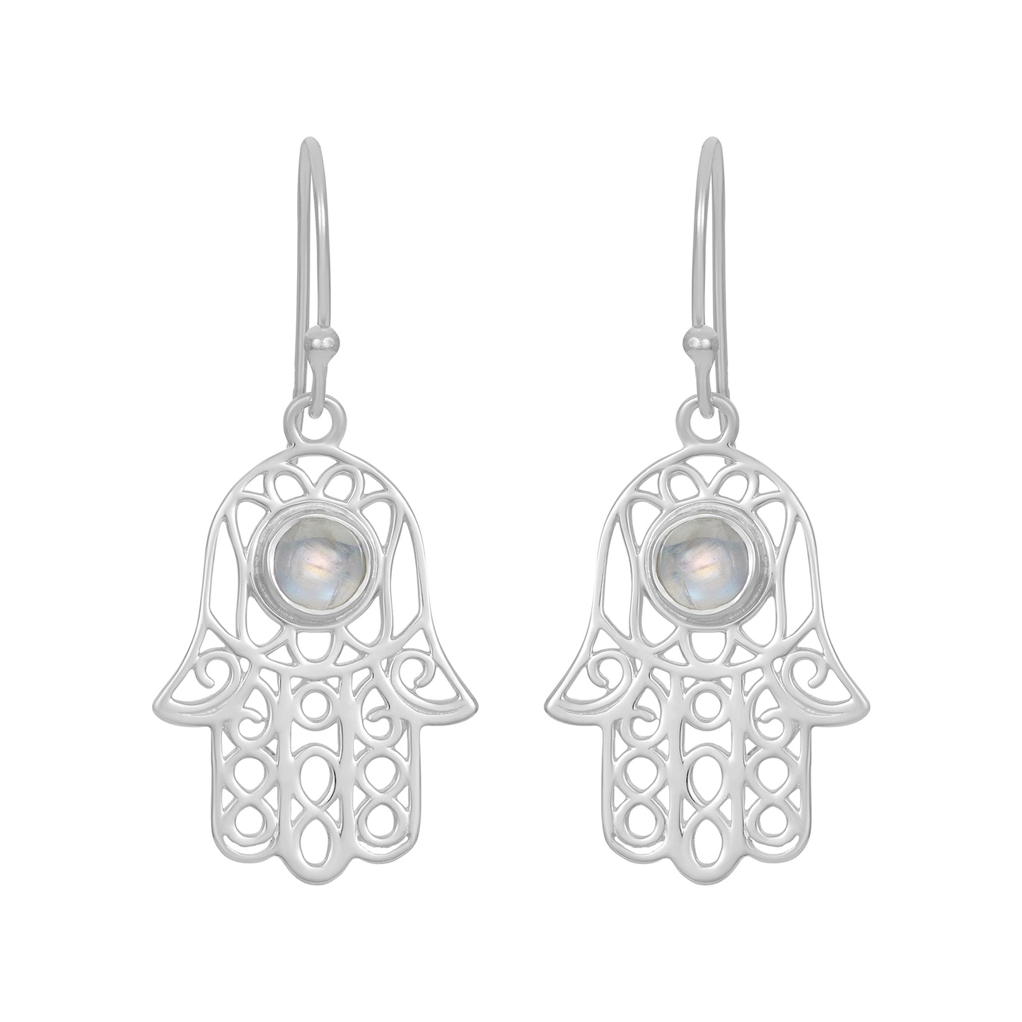 Sterling Silver Earrings Moonstone  IGE-181