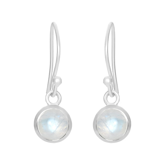 Sterling Silver Earrings Moonstone  IGE-831