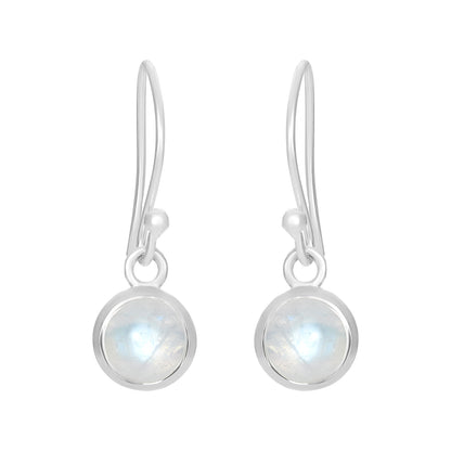 Sterling Silver Earrings Moonstone  IGE-831