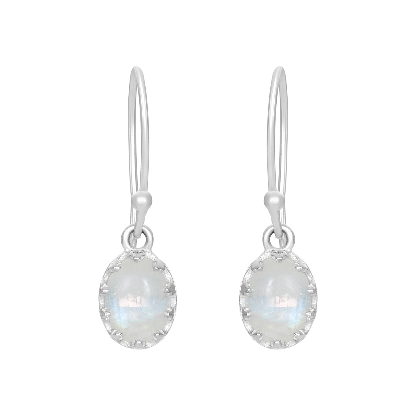 Sterling Silver Earrings Moonstone  IGE-1007