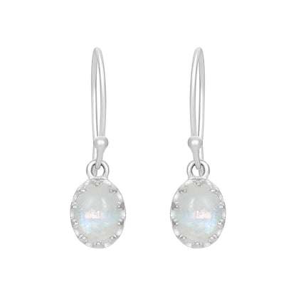 Sterling Silver Earrings Moonstone  IGE-1007