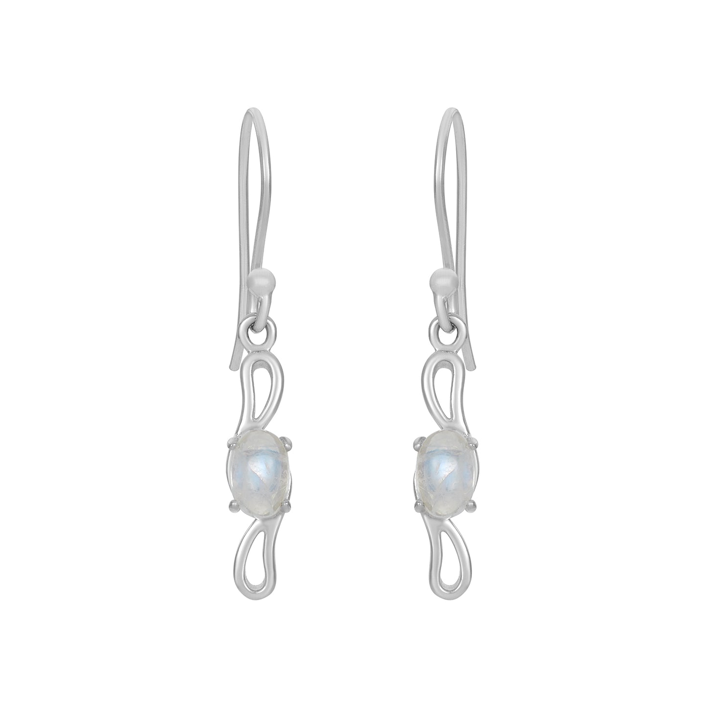 Sterling Silver Earrings Moonstone  IGE-422