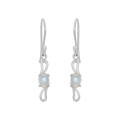 Sterling Silver Earrings Moonstone  IGE-422