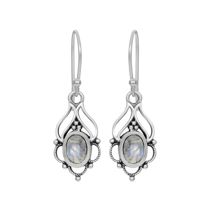 Sterling Silver Earrings Moonstone  IGE-222