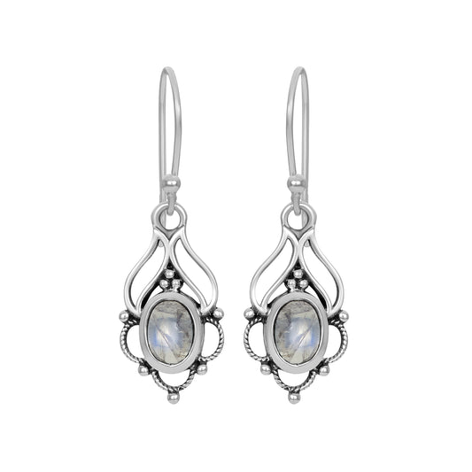 Sterling Silver Earrings Moonstone  IGE-222