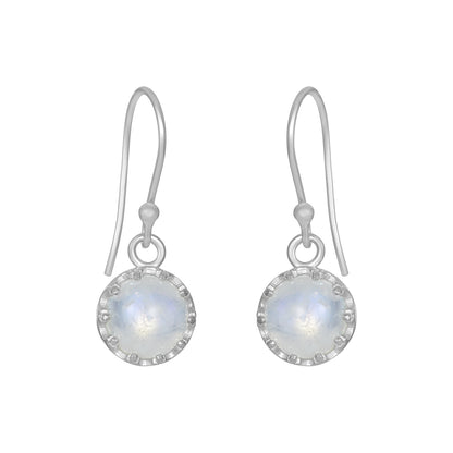 Sterling Silver Earrings Moonstone  IGE-834