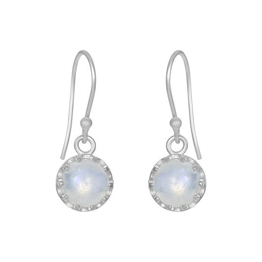 Sterling Silver Earrings Moonstone  IGE-834