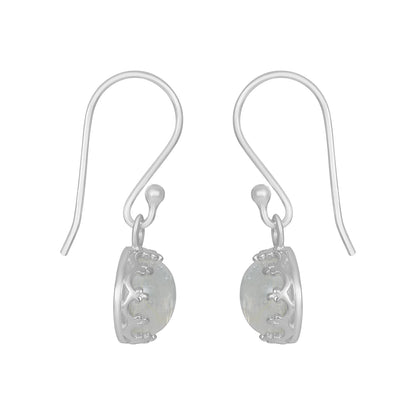 Sterling Silver Earrings Moonstone  IGE-834