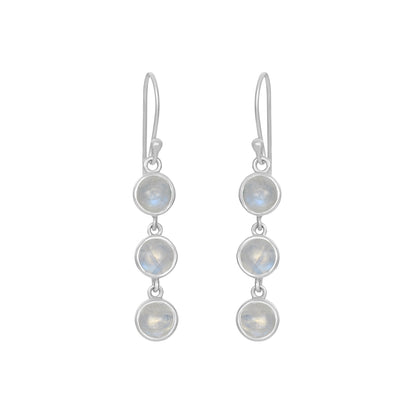 Sterling Silver Earrings Moonstone  IGE-1127