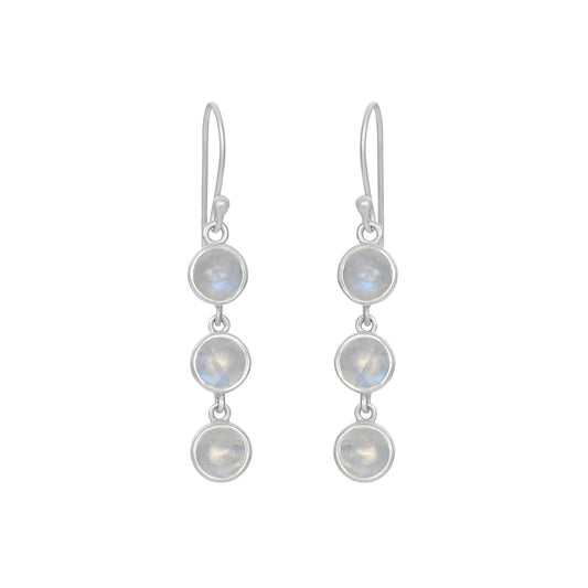 Sterling Silver Earrings Moonstone  IGE-1127