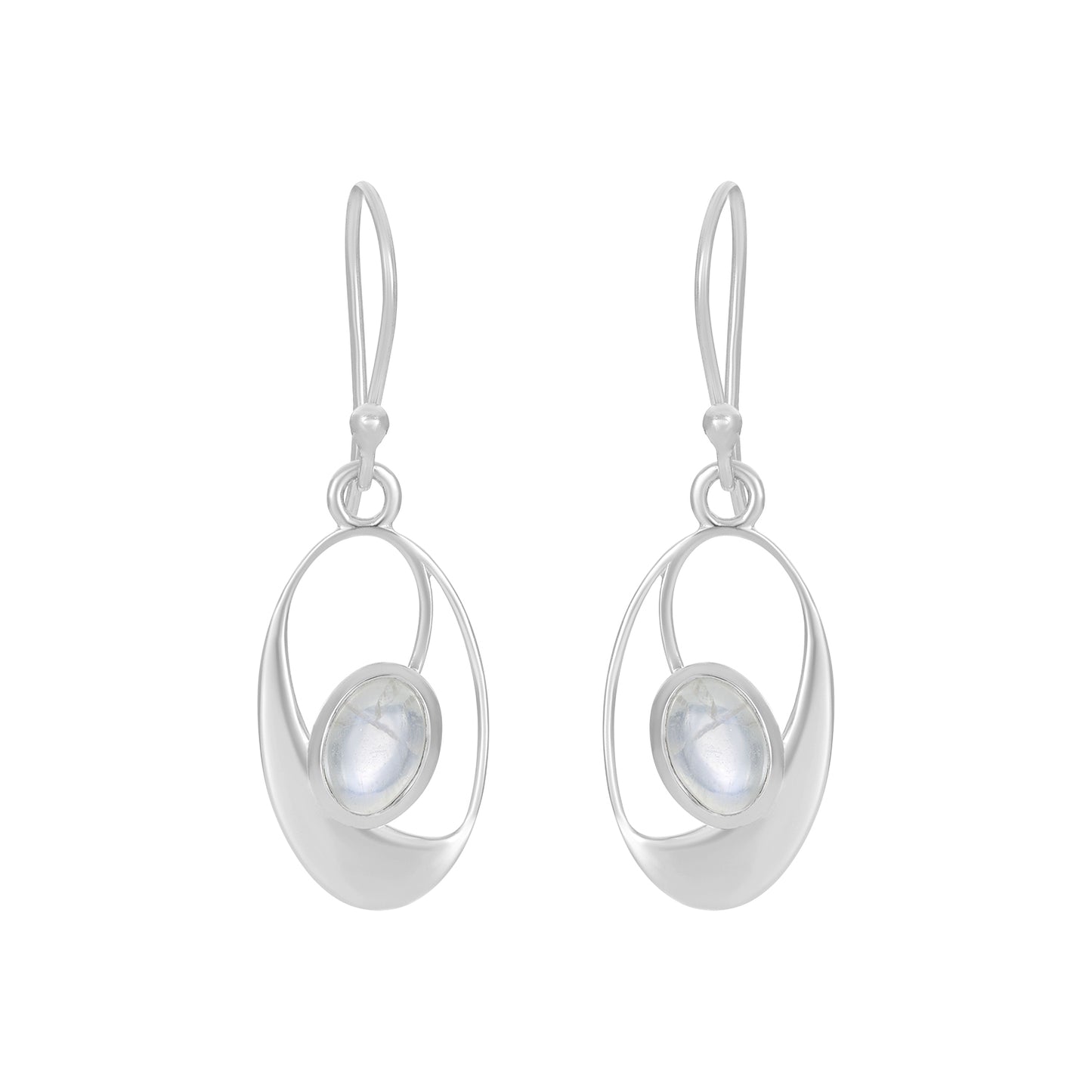 Sterling Silver Earrings Moonstone  IGE-272