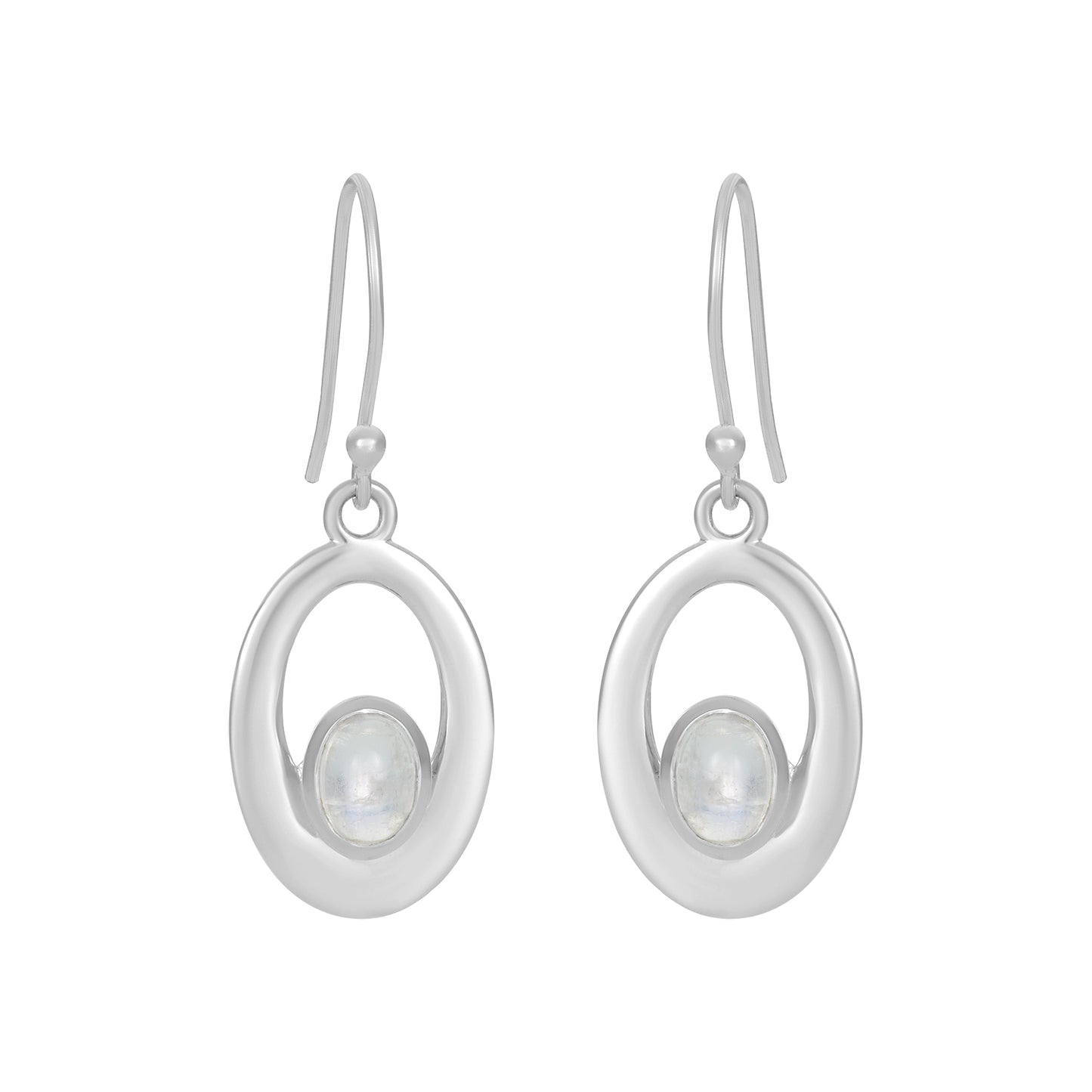 Sterling Silver Earrings Moonstone  IGE-273