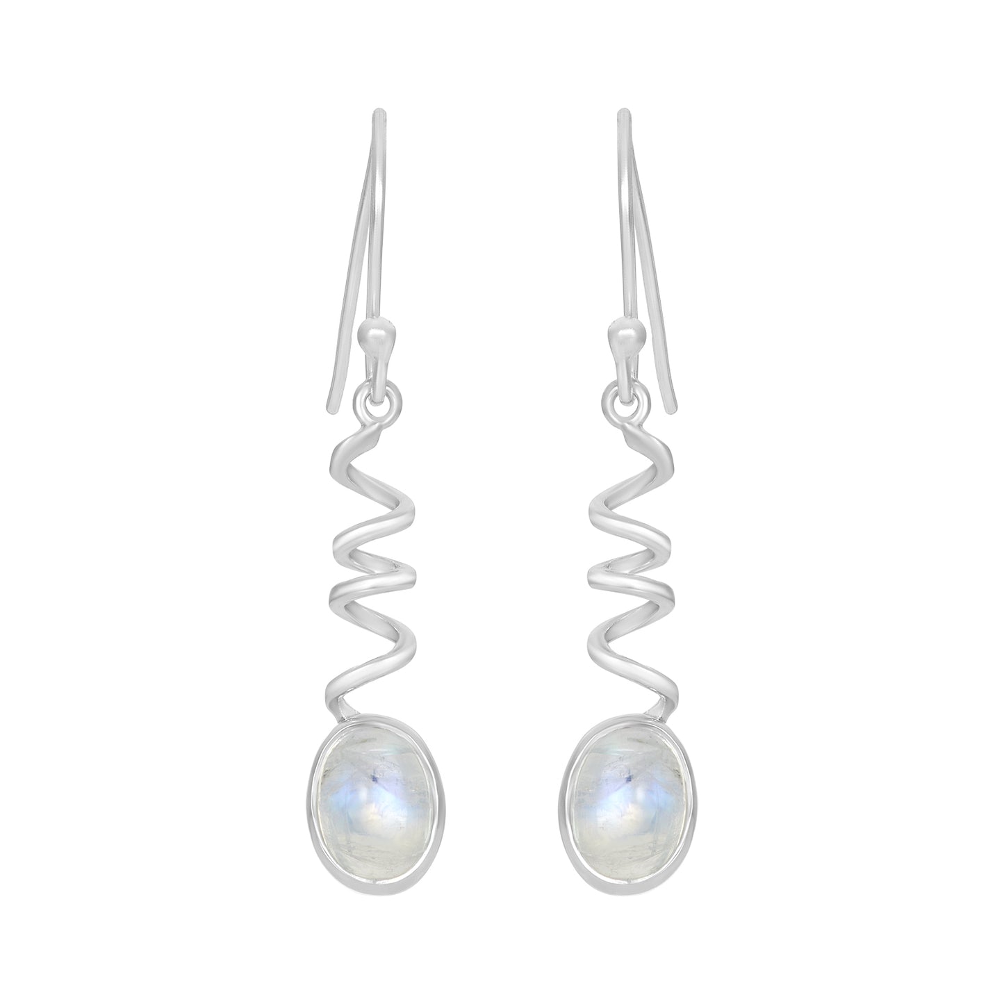 Sterling Silver Earrings Moonstone  IGE-555