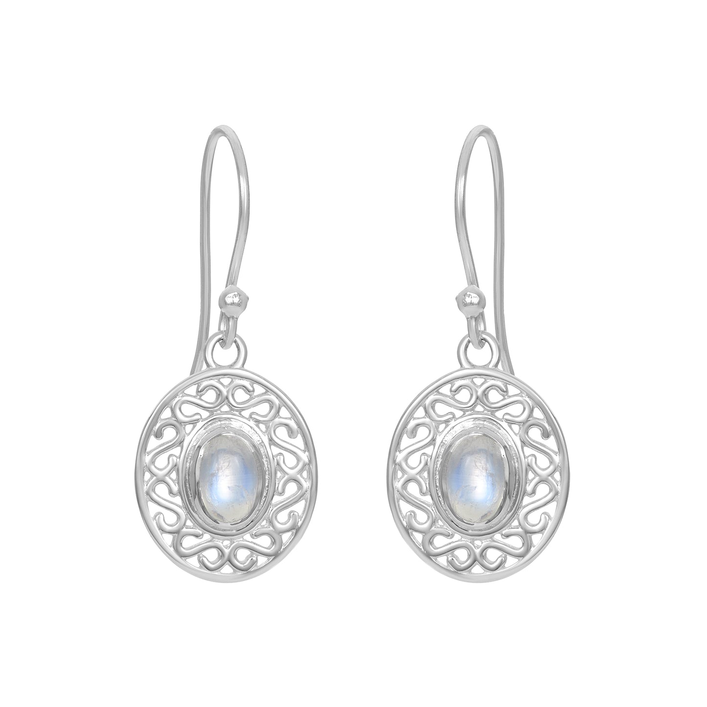 Sterling Silver Earrings Moonstone  IGE-187