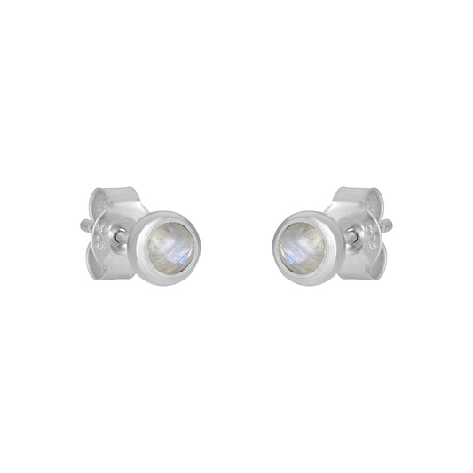 Sterling Silver Earrings Moonstone  IGE-1072