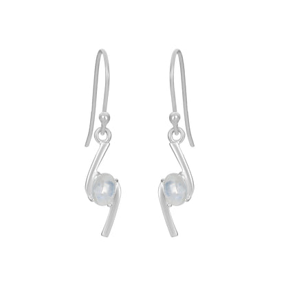 Sterling Silver Earrings Moonstone  IGE-428