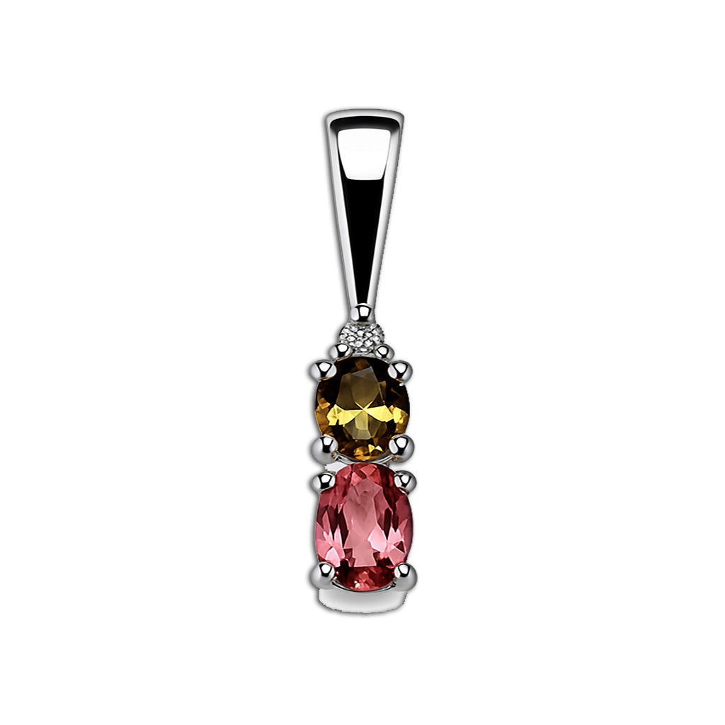 Sterling Silver Pendant Tourmaline  IGP-695