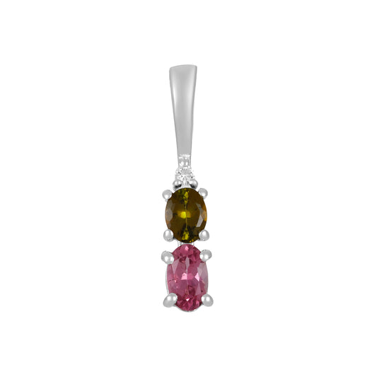 Sterling Silver Pendant Tourmaline  IGP-695