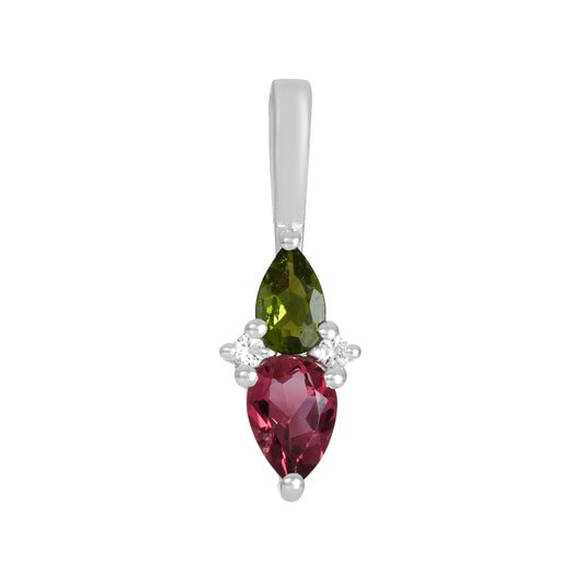 Sterling Silver Pendant Tourmaline  IGP-697