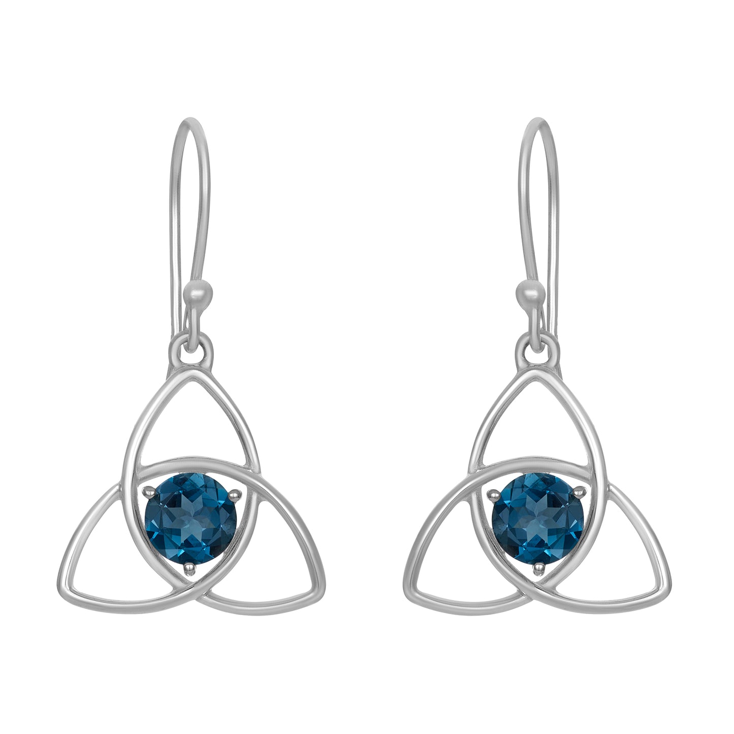 Sterling Silver Earrings London Blue Topaz  IGE-443