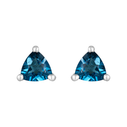 Sterling Silver Earrings Lemon Blue Topaz (3 pr card)  IGE-1217