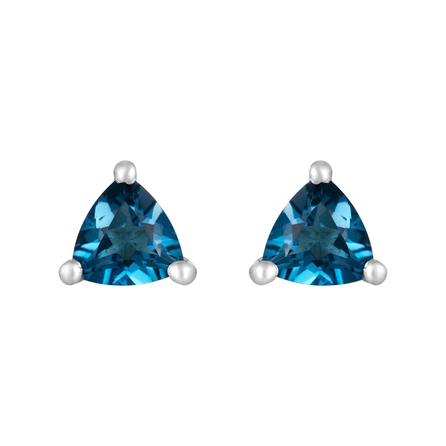 Sterling Silver Earrings Lemon Blue Topaz (3 pr card)  IGE-1217