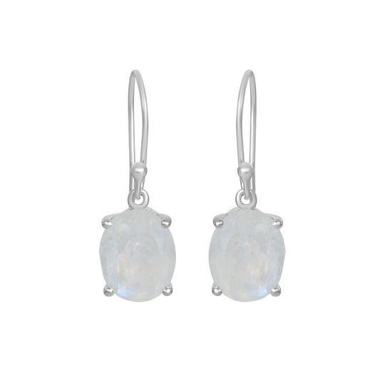 Sterling Silver Earrings Moonstone  IGE-868