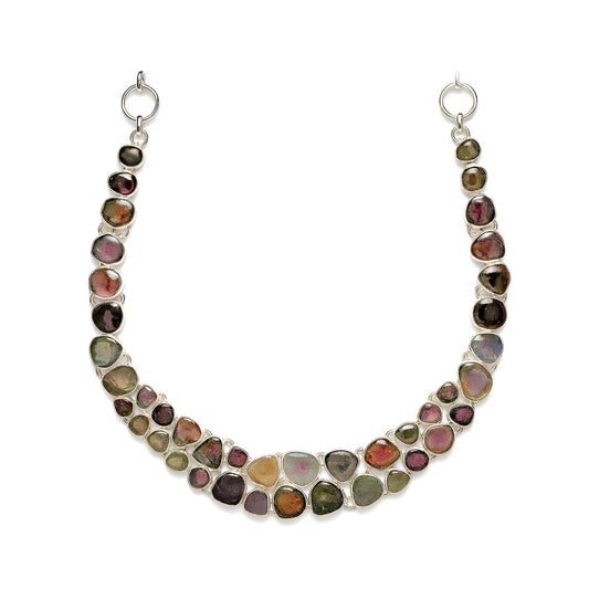 Sterling Silver Necklace Tourmaline