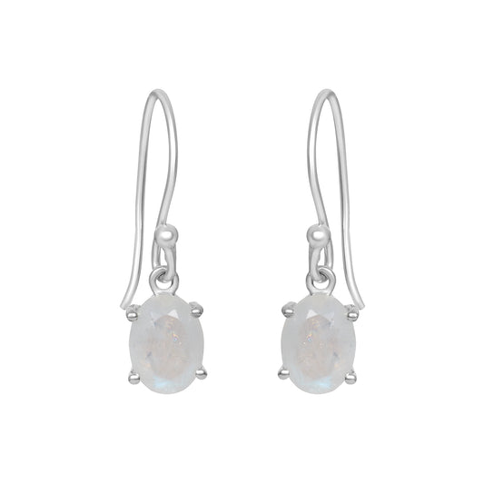 Sterling Silver Earrings Moonstone  IGE-673