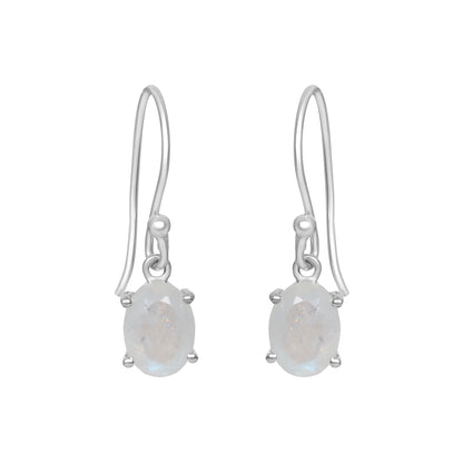 Sterling Silver Earrings Moonstone  IGE-673