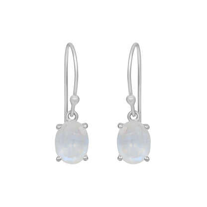 Sterling Silver Earrings Moonstone  IGE-867