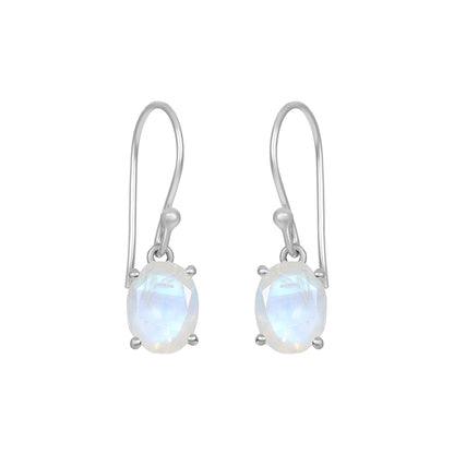 Sterling Silver Earrings Moonstone  IGE-867