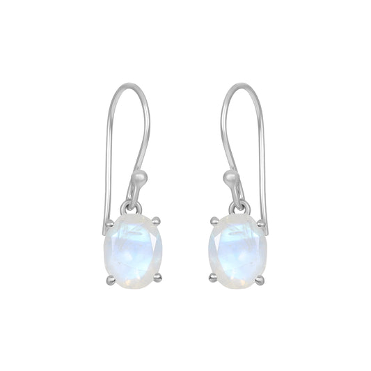 Sterling Silver Earrings Moonstone  IGE-867