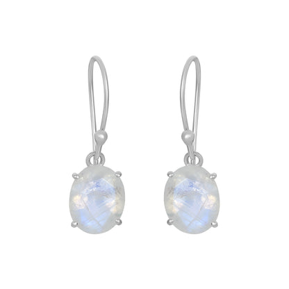 Sterling Silver Earrings Moonstone  IGE-982