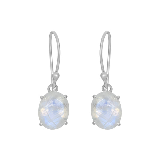 Sterling Silver Earrings Moonstone  IGE-982