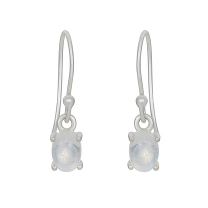 Sterling Silver Earrings Moonstone  IGE-1177