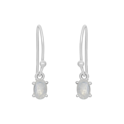 Sterling Silver Earrings Moonstone  IGE-1326