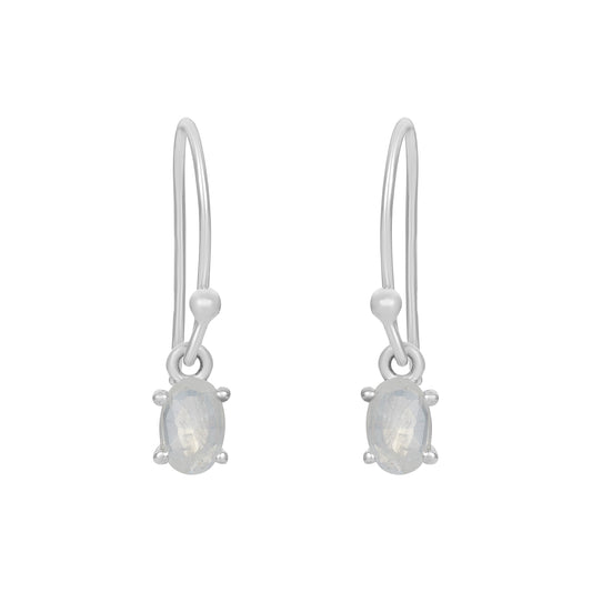 Sterling Silver Earrings Moonstone  IGE-1326