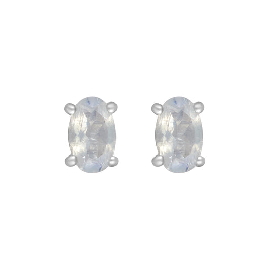 Sterling Silver Earrings Moonstone (3pr card)   IGE-1323