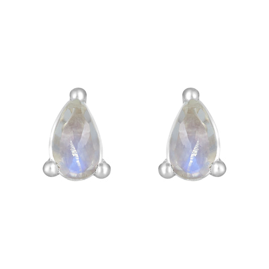 Sterling Silver Earrings Moonstone  IGE-1203