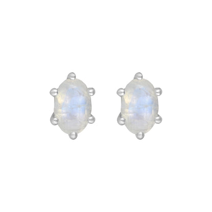 Sterling Silver Earrings Moonstone (3pr card)   IGE-1202