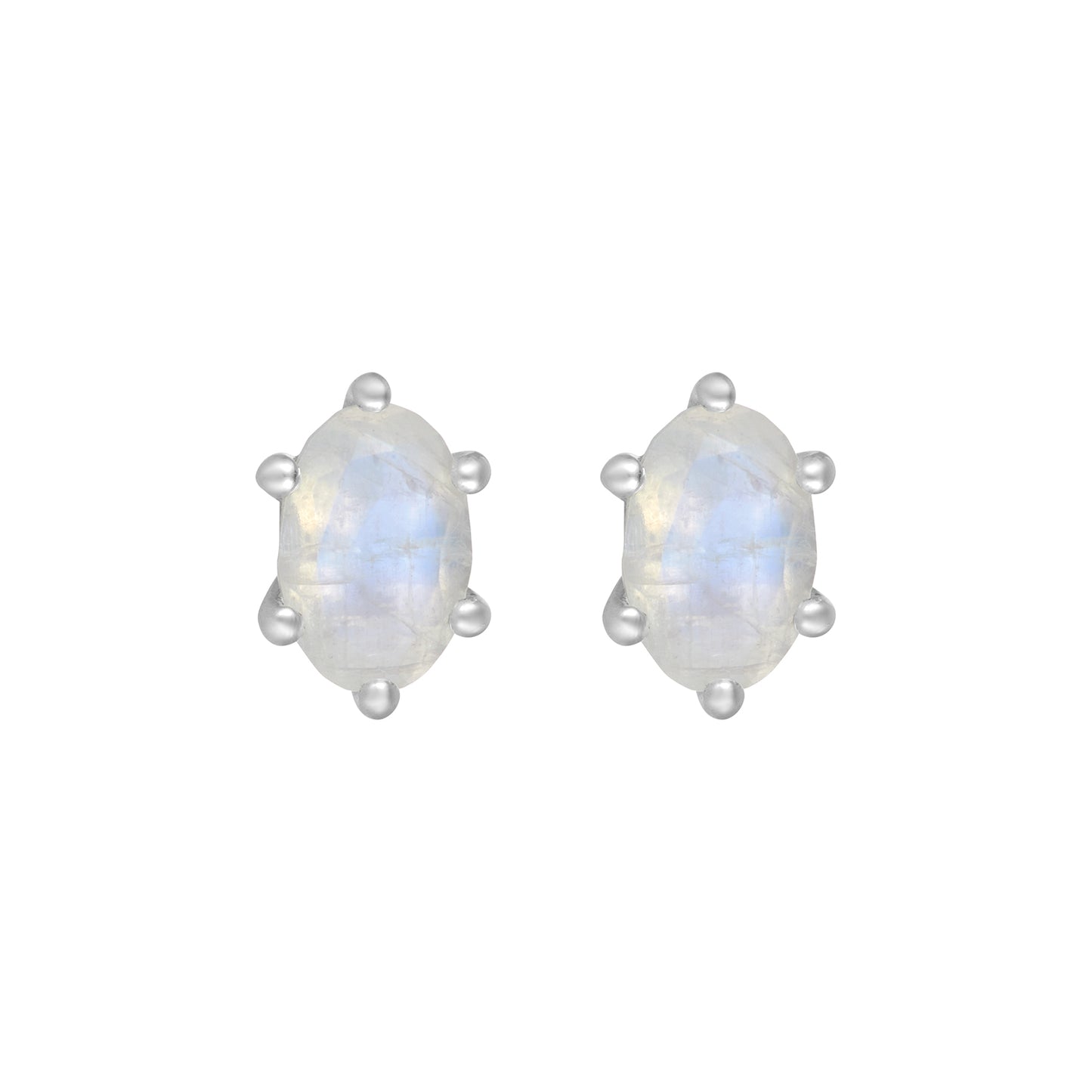 Sterling Silver Earrings Moonstone (3pr card)   IGE-1202