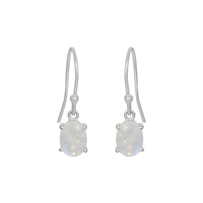 Sterling Silver Earrings Moonstone  IGE-678