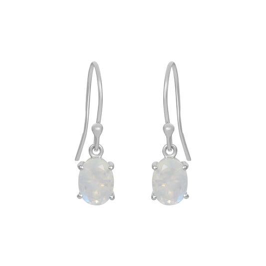 Sterling Silver Earrings Moonstone  IGE-678