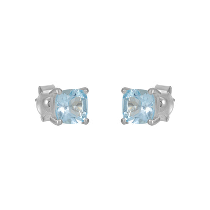 Sterling Silver Earrings Blue Topaz  IGE-1195