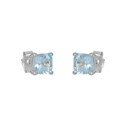 Sterling Silver Earrings Blue Topaz  IGE-1195