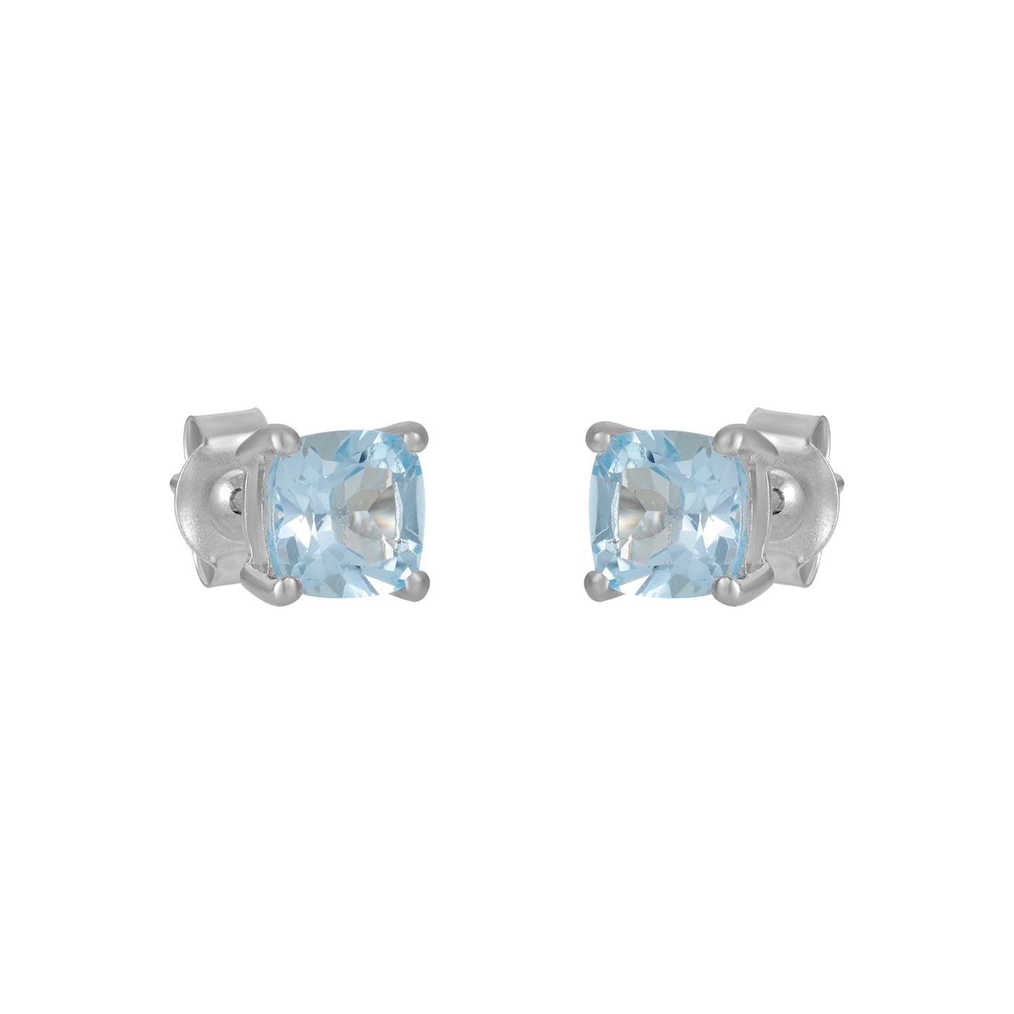 Sterling Silver Earrings Blue Topaz  IGE-1195